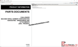 Agco Challenger Europe UK [01.2021] Parts Books & Workshop Service Manuals
