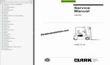Clark Forklift Service Manual, Schematic & Service Bulletins 2020 PDF