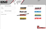 CNH Industrial website with brand logos on a white background