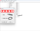 Computer screen displaying Fassi software with various options and branding.