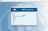 HMF Crane Care software update window on a computer screen