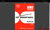 Hino Diesel Trucks 2001-2018 Full Set Workshop Manual