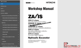 Hitachi Hydraulic Excavator ZX-3 Series full Workshop Manual PDF