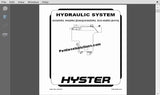 Hyster Forklift Class 5 Internal Combustion Engine Trucks [05.2020] Repair Manuals PDF