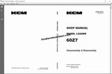 Kawasaki Wheel Loader 2020 Service & Parts Manual PDF