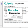 Kubota Diagmaster software interface on a computer screen