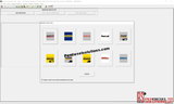 Software interface with brand selection options on a white background