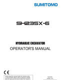 Sumimoto Hydraulic Excavator Service, Operator & Parts Manual PDF