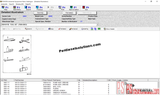 Computer screen displaying a parts catalog with technical illustrations and text.