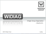 Wirtgen Group software interface with 'WIDIAG' branding