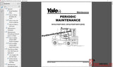 Yale maintenance manual for a forklift with a diagram on a gray background