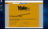 Yale PC Service Tool software interface on a computer screen