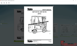 Yale Forklift Trucks Complete Set Parts book PDF
