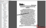 Yale diagnostic troubleshooting manual on a computer screen with a sidebar on the left.